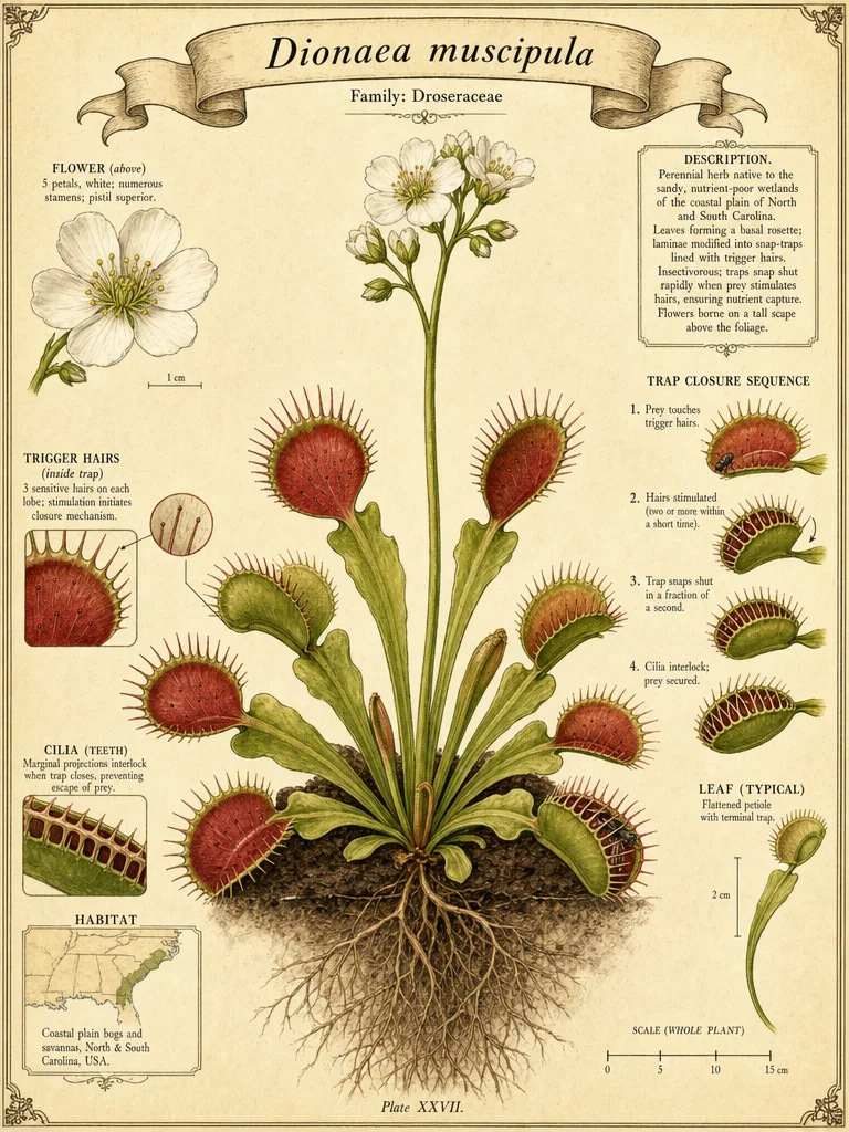 Dionaea muscipula — the flower that fires an electrical signal to catch its dinner