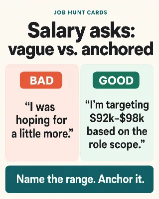 Salary negotiation scripts: bad vs. good
