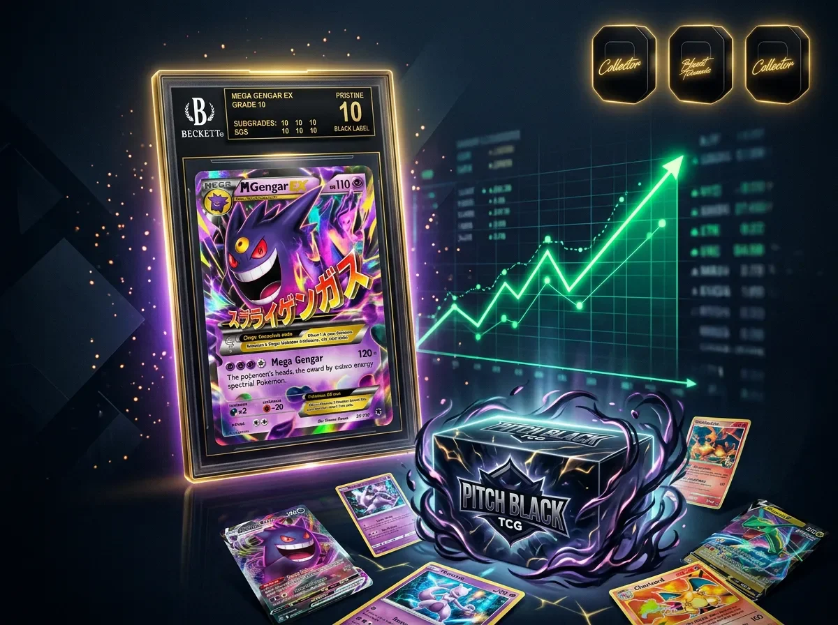 宝可梦卡牌市场情报 · 2026-06-13 | BGS 黑标 Mega Gengar $40,100 & Mega Forces 罐 8/28 公告