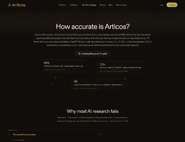 Articos 方法论页首屏