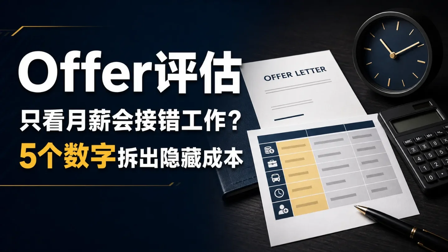 Offer评估只看月薪怎么办?5个数字拆出隐藏成本,别再接错工作