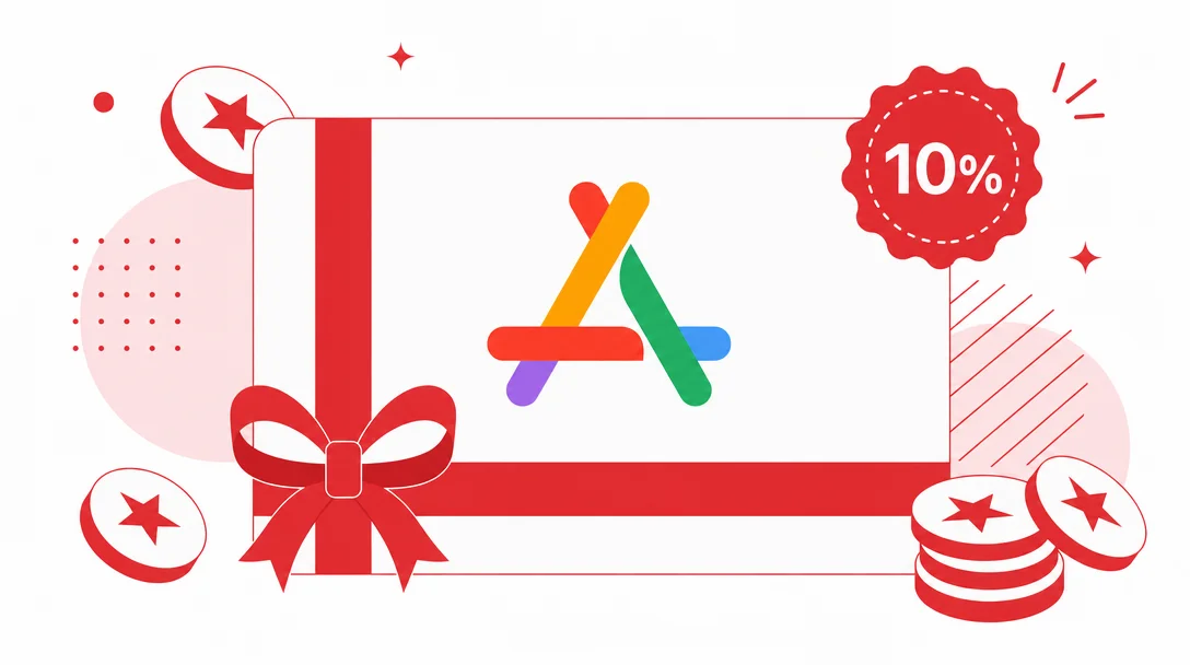 苹果 App Store 国区限时充值加赠 10%:充 1000 最高白拿 100 元