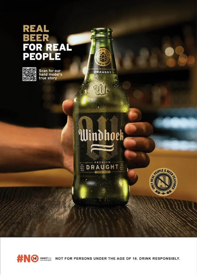 Windhoek Beer 真实手模户外海报