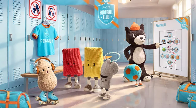 Jellycat Football Club Collection 场景图