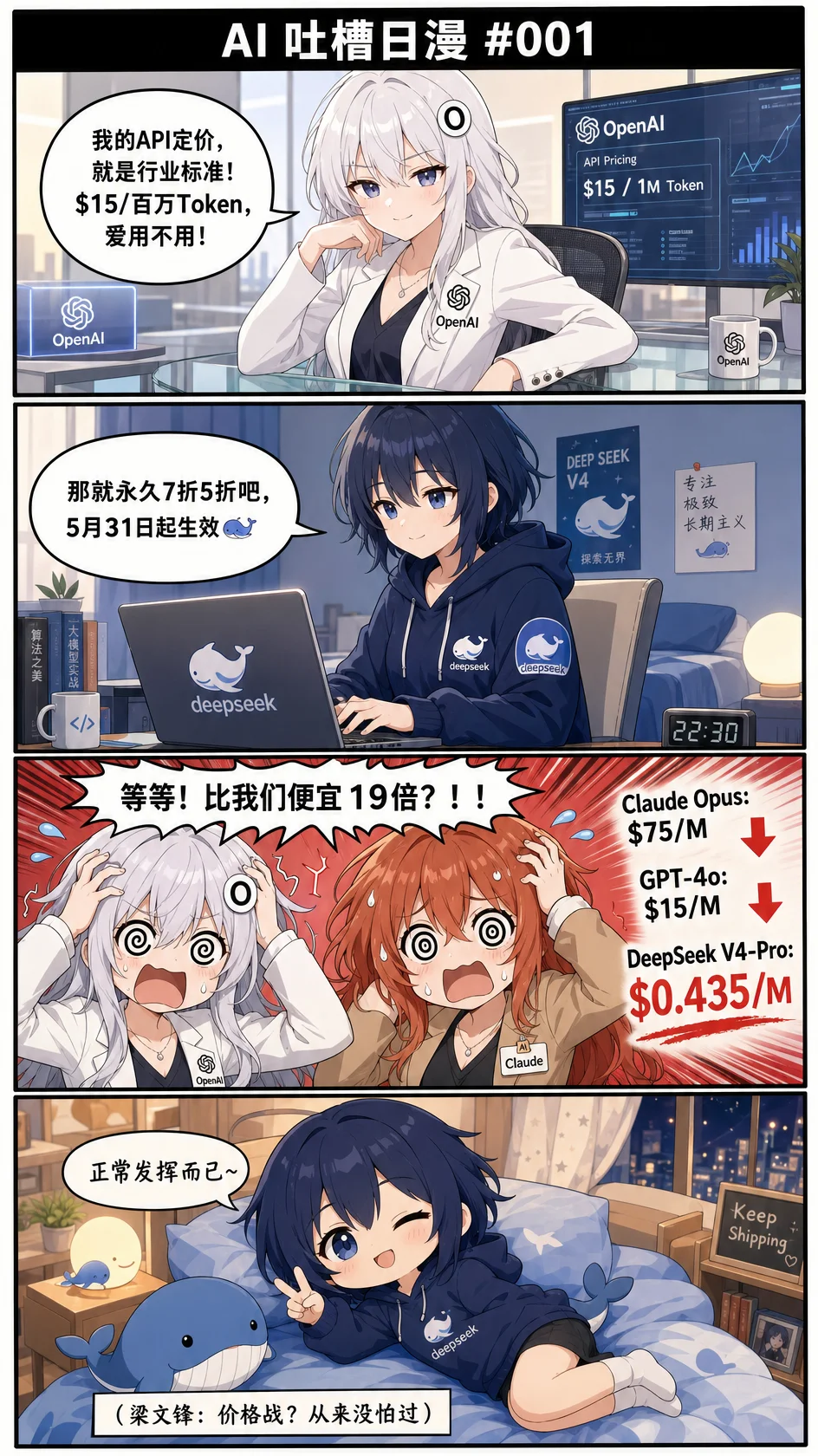 掸桌 · DeepSeek 永久7折5:全球AI价格战引爆 🐳