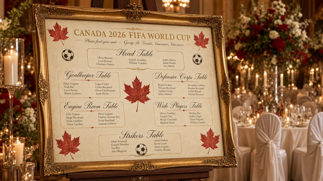 Please Find Your Seat: Canada's 2026 World Cup Wedding Seating Chart