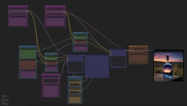 ComfyUI SDXL workflow with CLIP Text Encode nodes for positive and negative prompt embedding injection