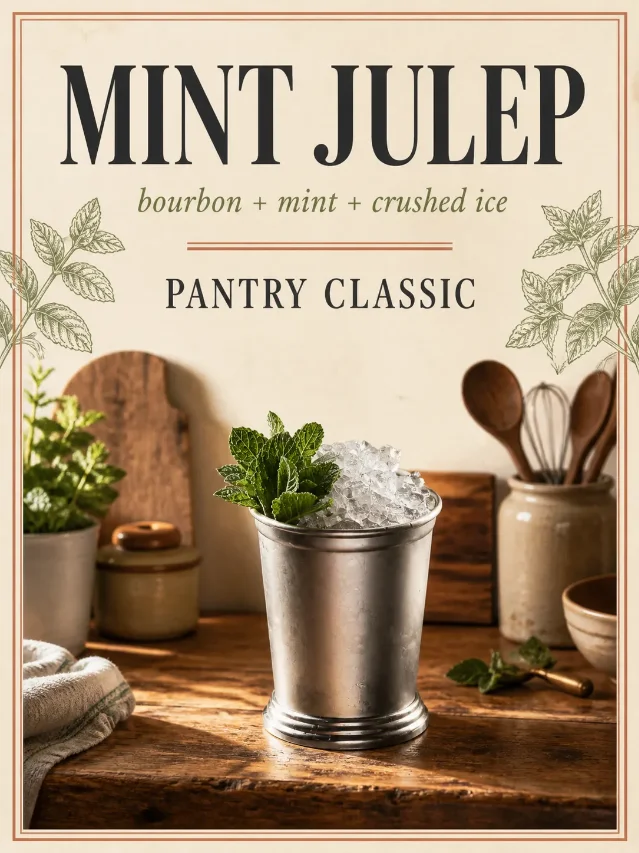 Mint Julep: the cold, minty bourbon classic