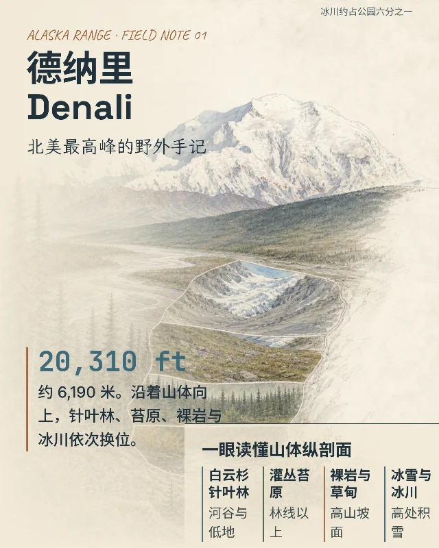 德纳里：从林线到冰雪