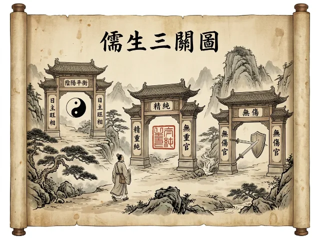 正官格三关图:日主身强、官星清纯、无伤官