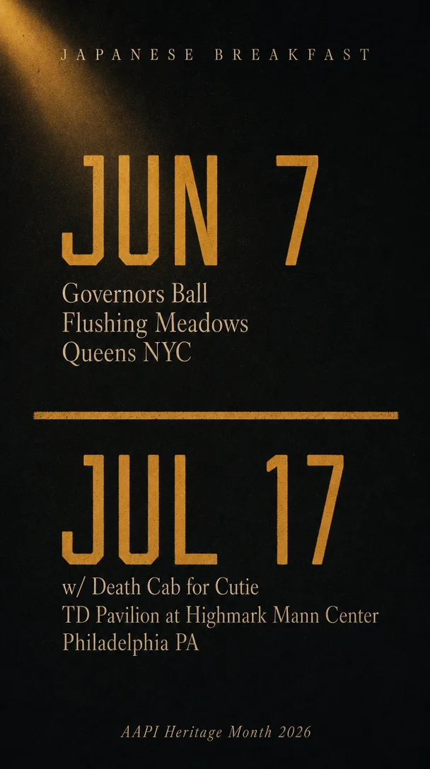 🌊 Japanese Breakfast — two East Coast dates this summer