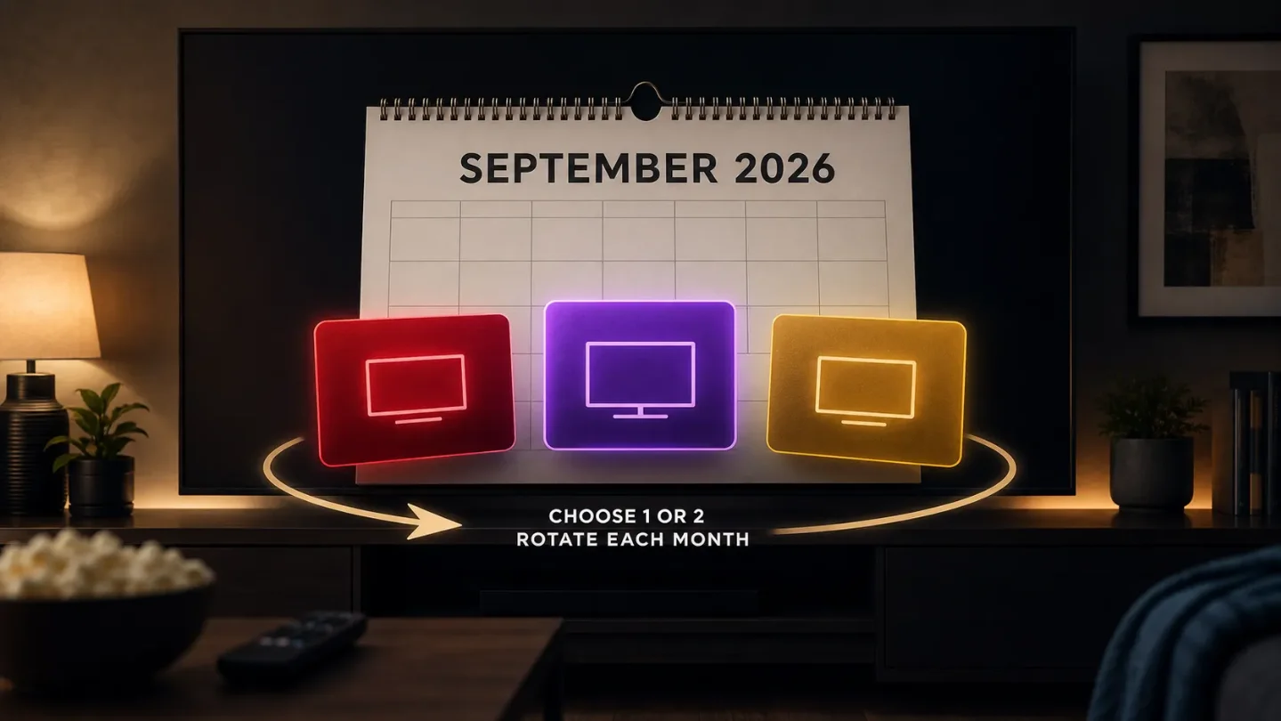 September 2026 streaming rotation: Netflix is the anchor; Prime Video is optional