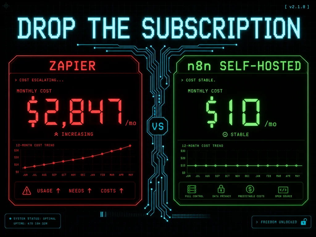 Zapier vs n8n Self-Hosted: The Honest TCO Breakdown