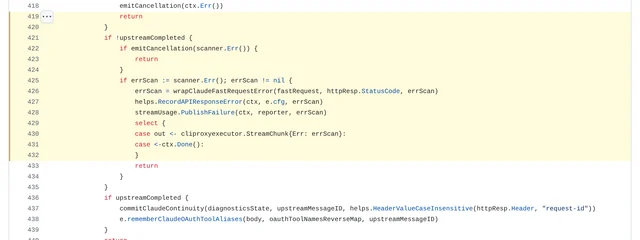 v8.0.32 的 claude_executor_stream.go 第 418–439 行