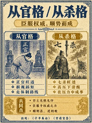 八字科普｜从格深度③：从官/杀格——同一颗星，格局不同命完全反