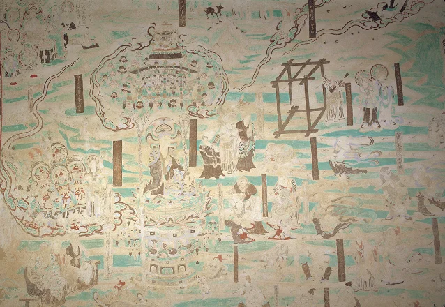 第55窟西壁劳度叉斗圣变局部