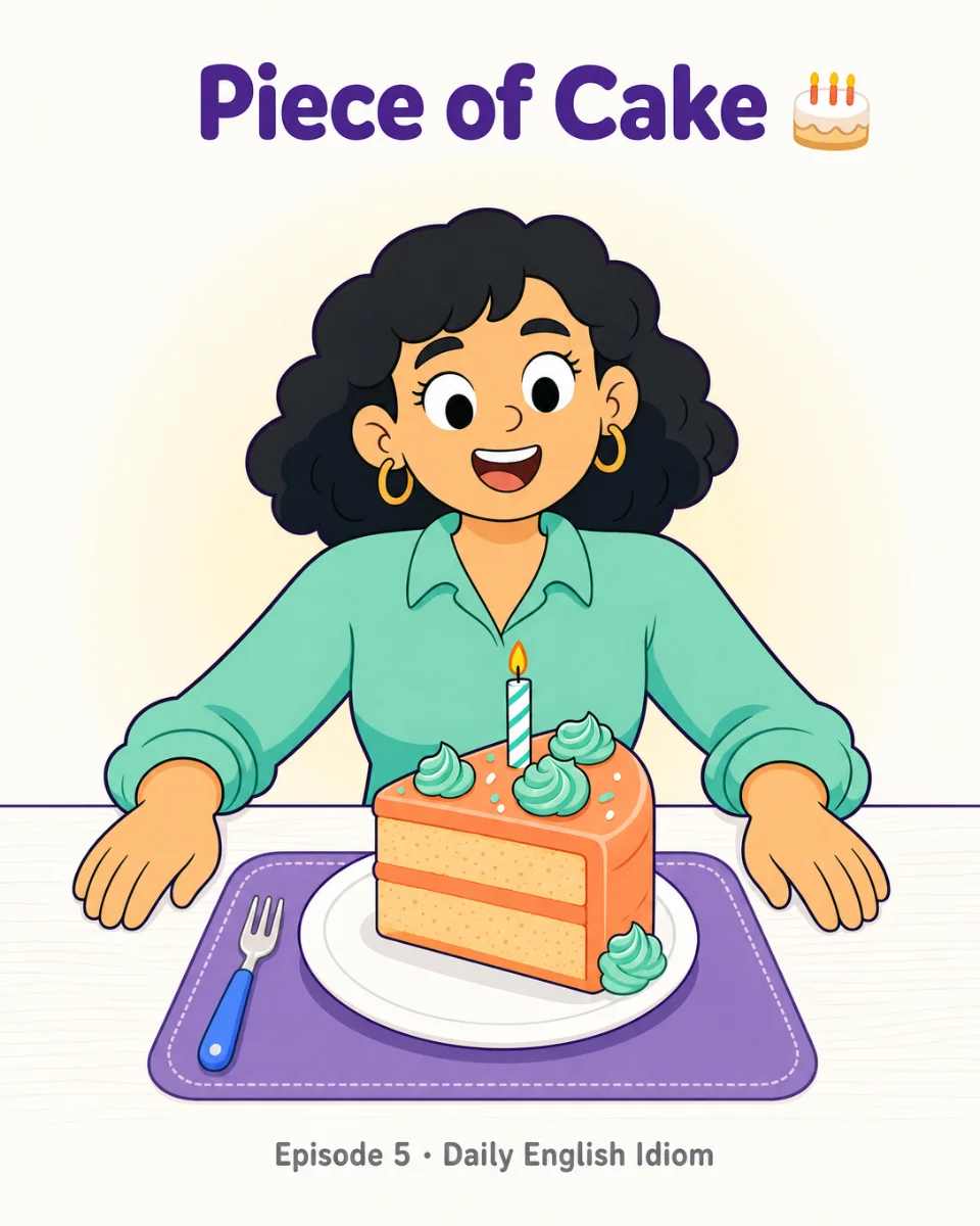 🎂 Piece of Cake — Today's English Idiom