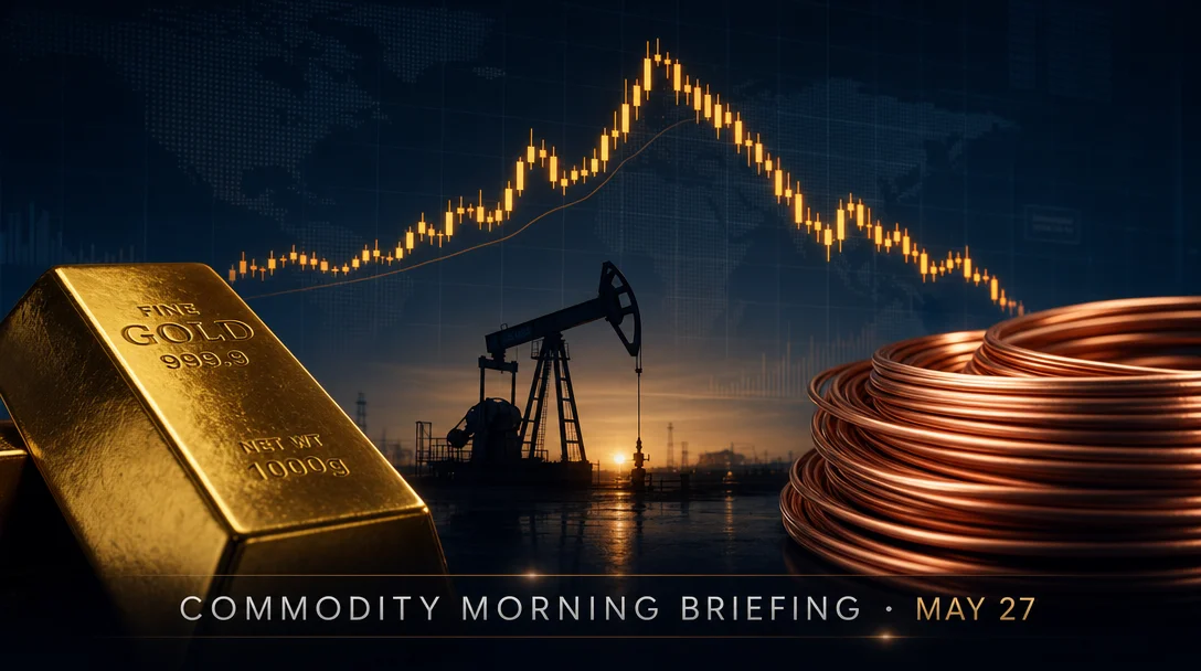 Hormuz oscillation drags crude, gold, and grains — copper bucks the trend
