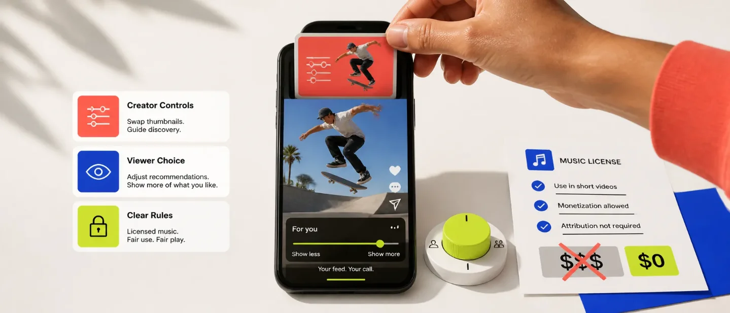 Platform watch: Shorts thumbnails, Instagram algorithm controls, and Creator Music licenses
