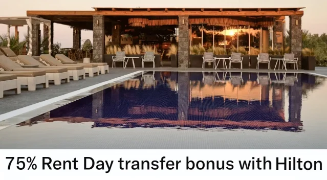 Bilt Rewards and Hilton Honors Rent Day transfer-bonus graphic