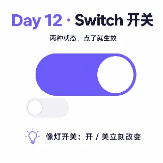 Day 12 · Switch 开关：两种状态，点了就生效