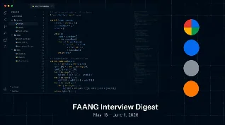 FAANG interview digest, May 18–June 1: Meta’s 8,000-person reset, the AI coding round is now real, and senior comp holds