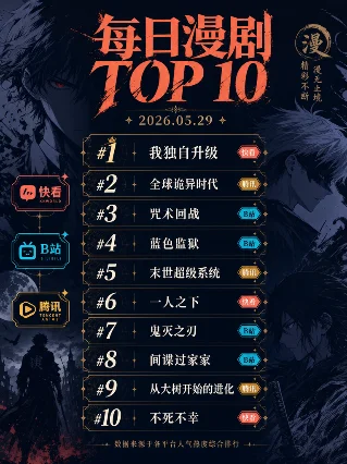 每日漫剧 Top 10｜2026.05.29 三平台热度综合榜