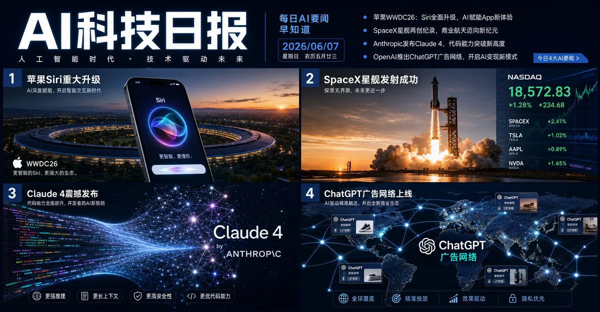 AI 产品更新日报 | 2026.06.07