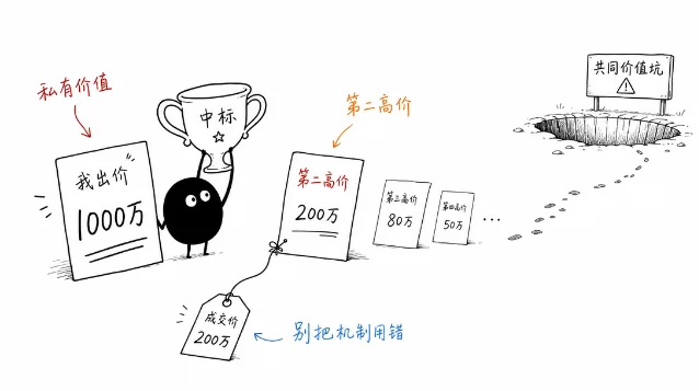 小黑赢下奖杯，但价签拴在第二高报价上，远处有共同价值坑