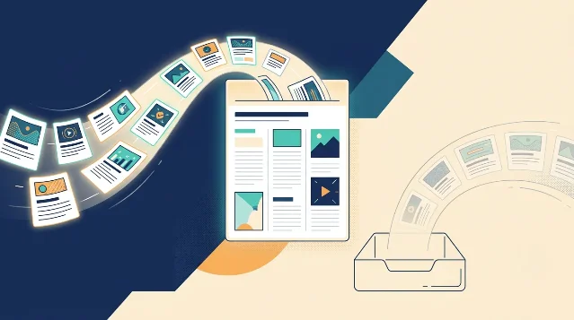 One active newsletter stream merging into a daily digest while another source remains quiet
