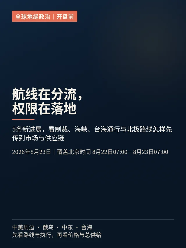 开盘前五条：航线在分流，权限在落地