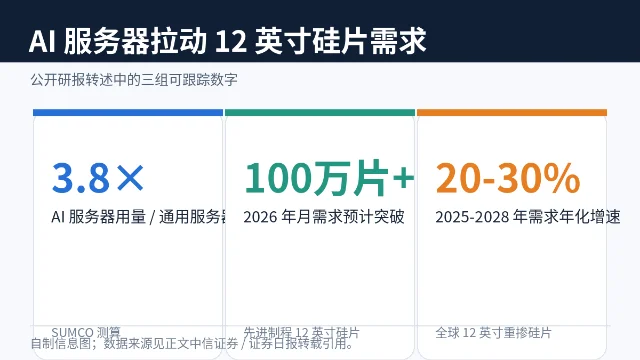 AI 服务器拉动硅片需求的三组关键数字