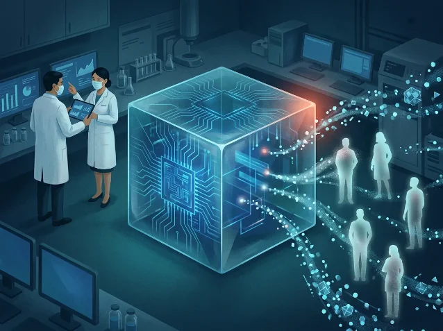 医疗 AI 模型中的个体识别风险示意