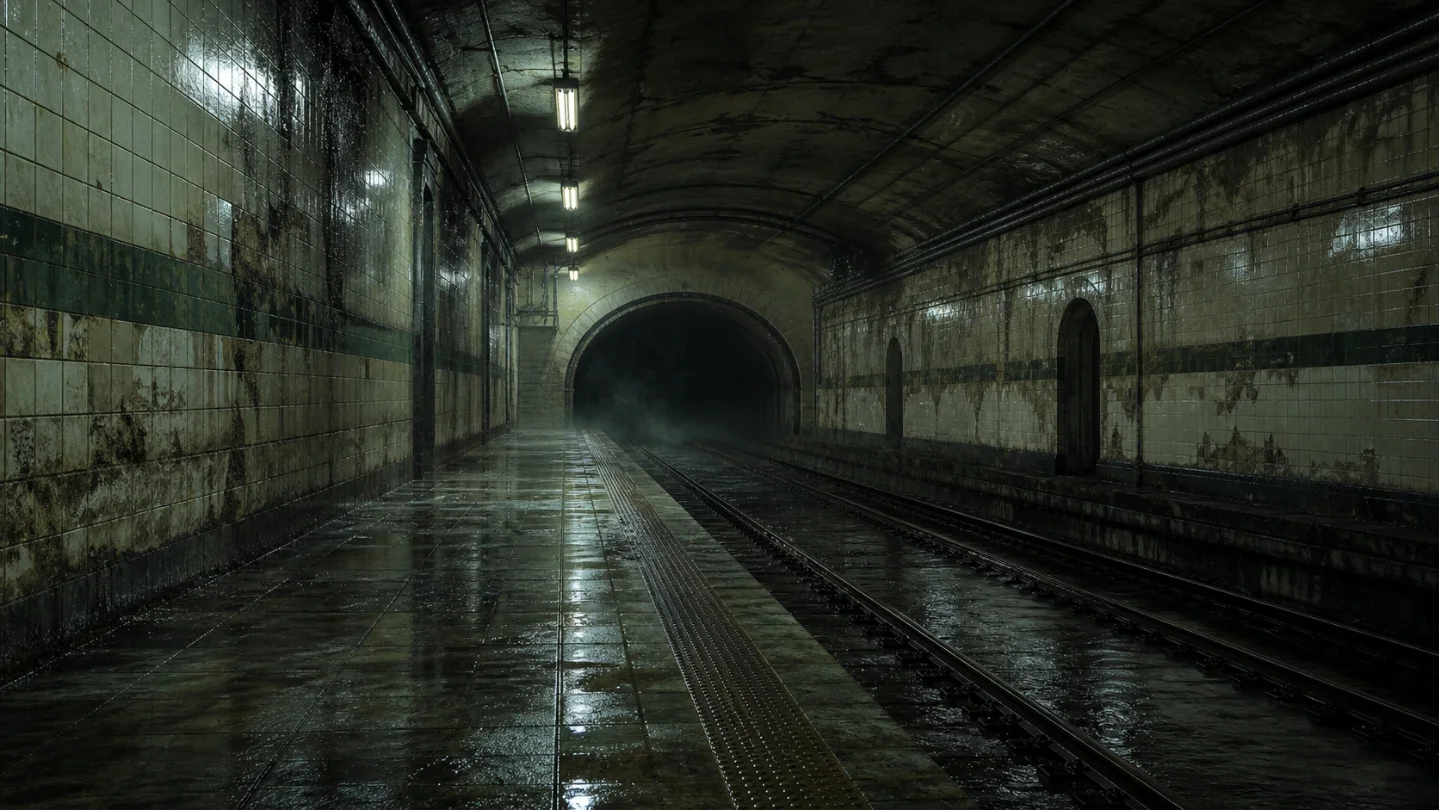 The platform below the closed street