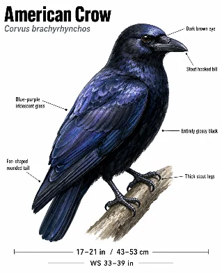 🐦‍⬛ American Crow — Species ID Dossier