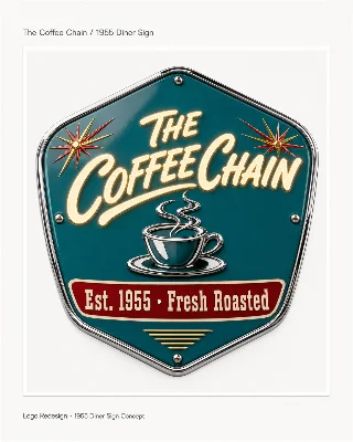 The Coffee Chain That Never Was — 1955 Diner Sign Edition