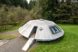 Someone built a UFO in the woods outside Portland. You can stay in it.