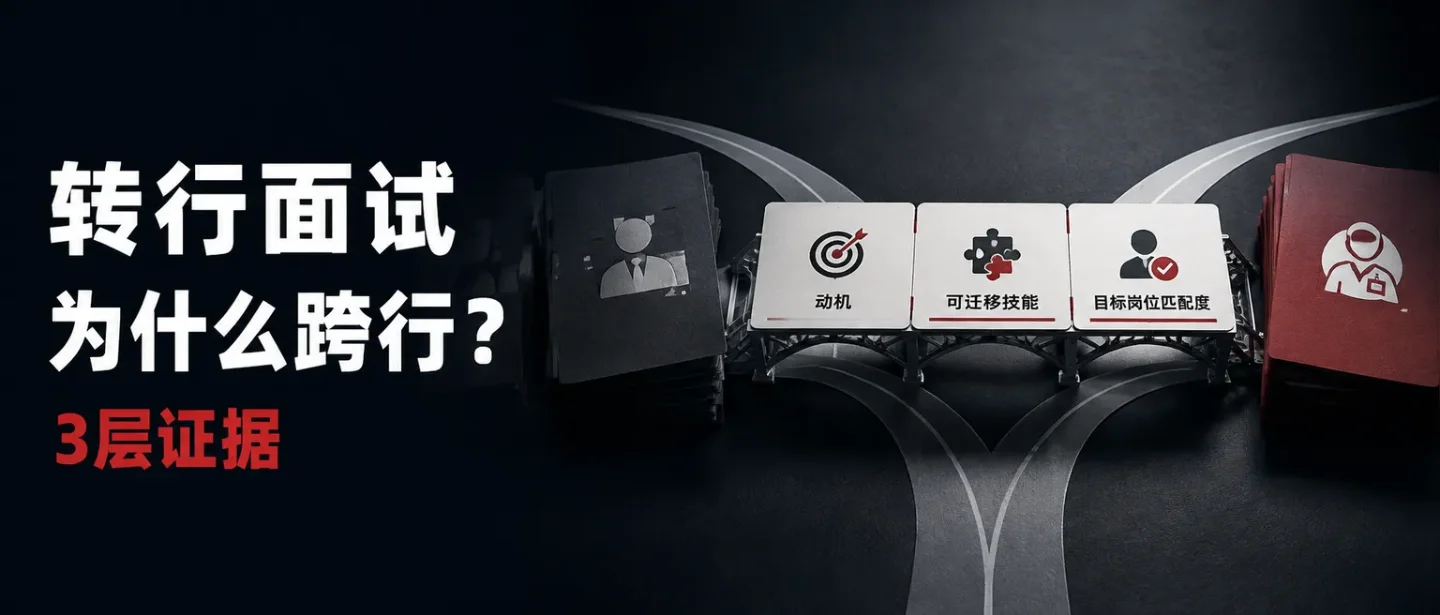 转行面试被问为什么跨行怎么办?3层证据把转行动机讲成岗位匹配