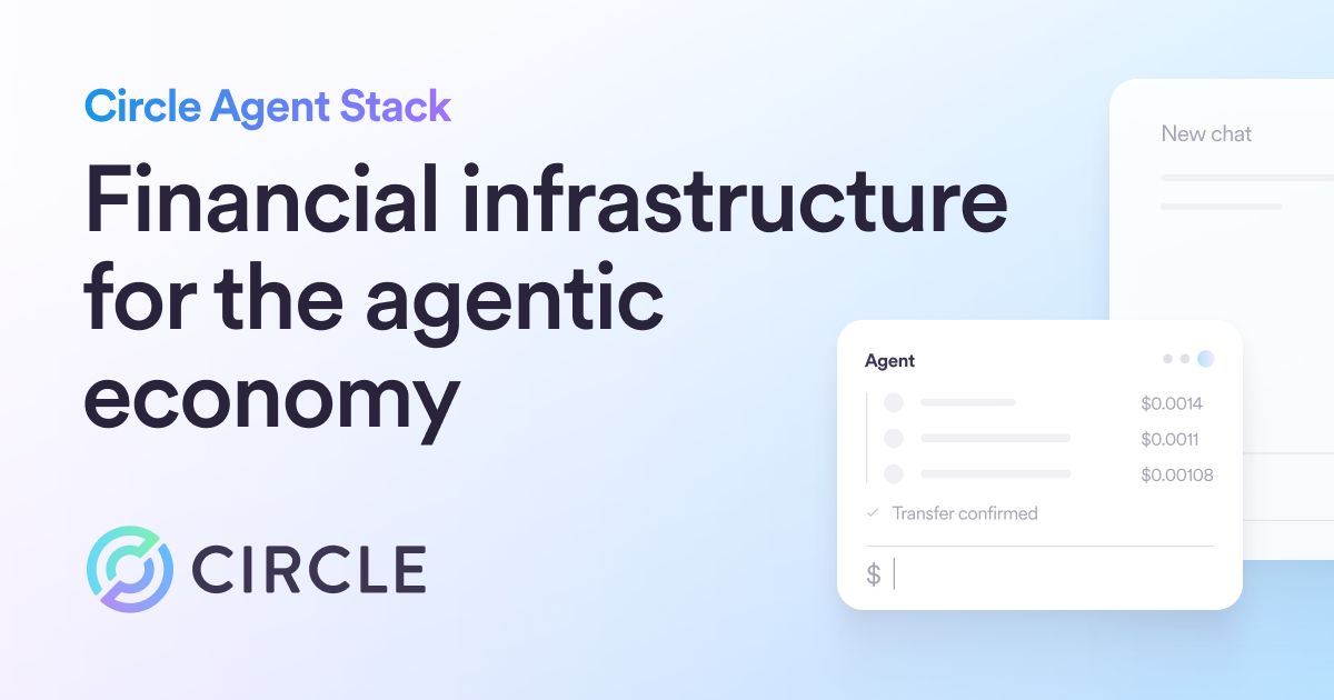 Circle Agent Stack 官方主视觉:「Financial Infrastructure for the Agentic Economy」