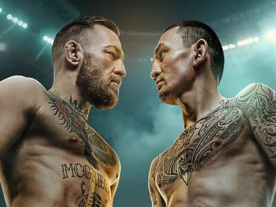 Conor McGregor and Max Holloway face off on UFC 329 event art