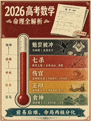 📐 2026高考数学难上热搜，命理早看穿了