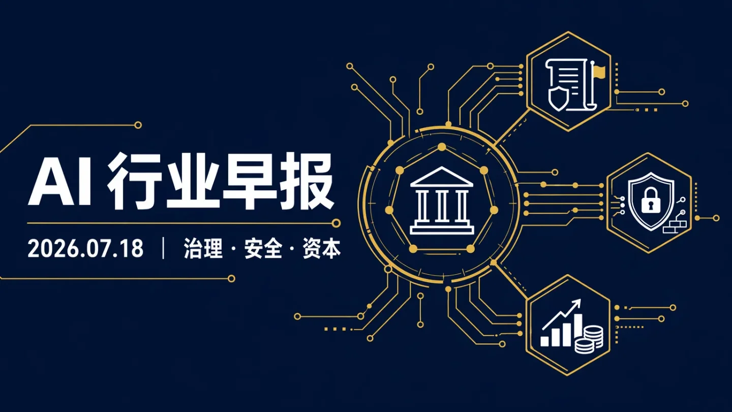 AI早报:全球治理文件密集落地,智能体安全与国内资本同步加码