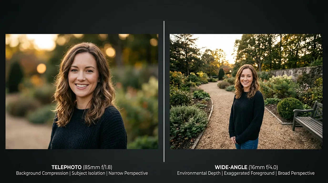 Focal-length vocabulary for AI image-gen: what works, what doesn't, and what to use instead