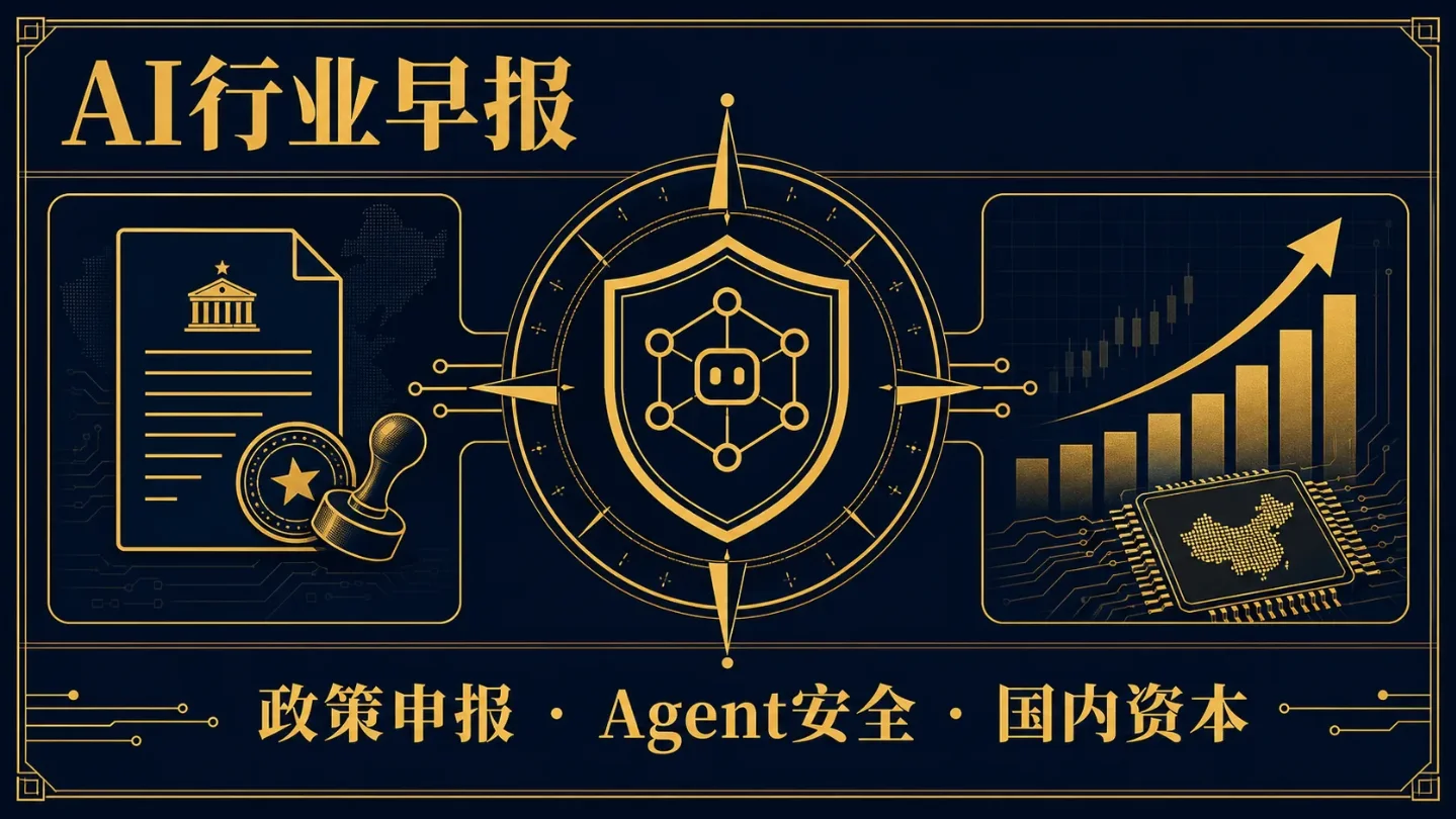 AI行业早报|五地政策申报扩围,Agent安全边界与国内资本再加速