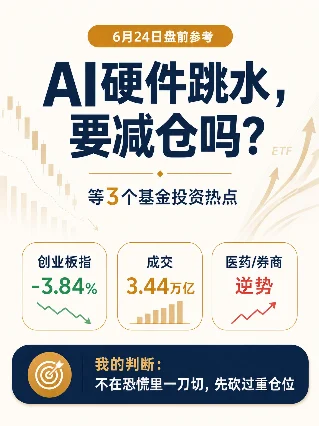 AI硬件跳水，要减仓吗？等3个基金投资热点