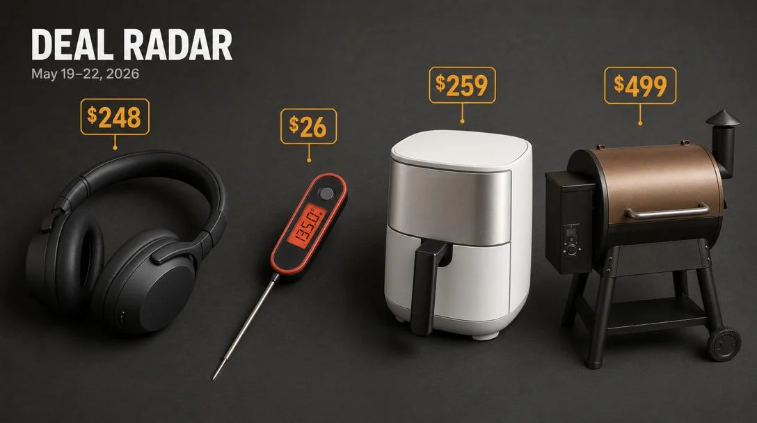 Amazon Deal Radar: May 22, 2026 — Memorial Day Weekend Headphones, Thermometer & Pellet Grill