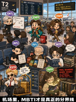 在机场，MBTI才是真正的分界线