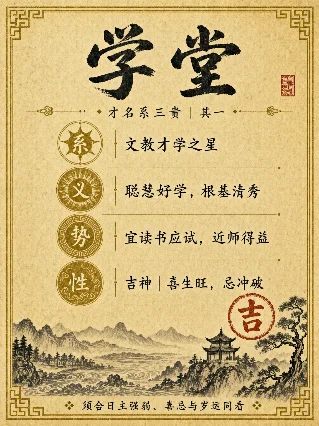 才名系三贵｜学堂 · 词馆 · 国印贵人