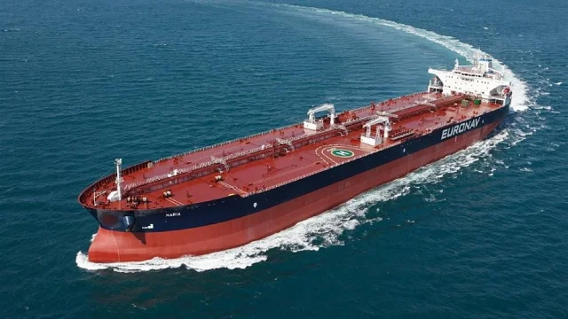 CMB.TECH's VLCC tanker MARIA (Euronav brand) underway | Source: Baird Maritime / Euronav