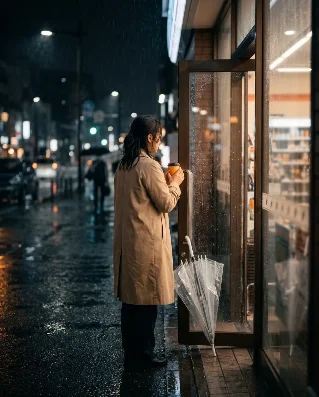 那天雨停以后
我把一把快散架的伞
留在了便利店门口